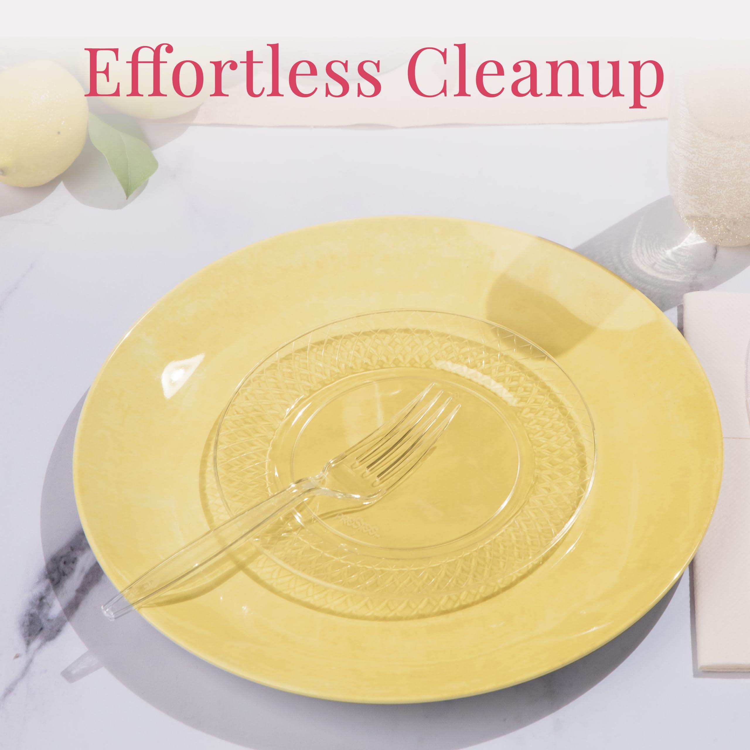 Prestee Prestee 500 Clear Plastic Spoons and Forks - Bulk, Plastic Silverware