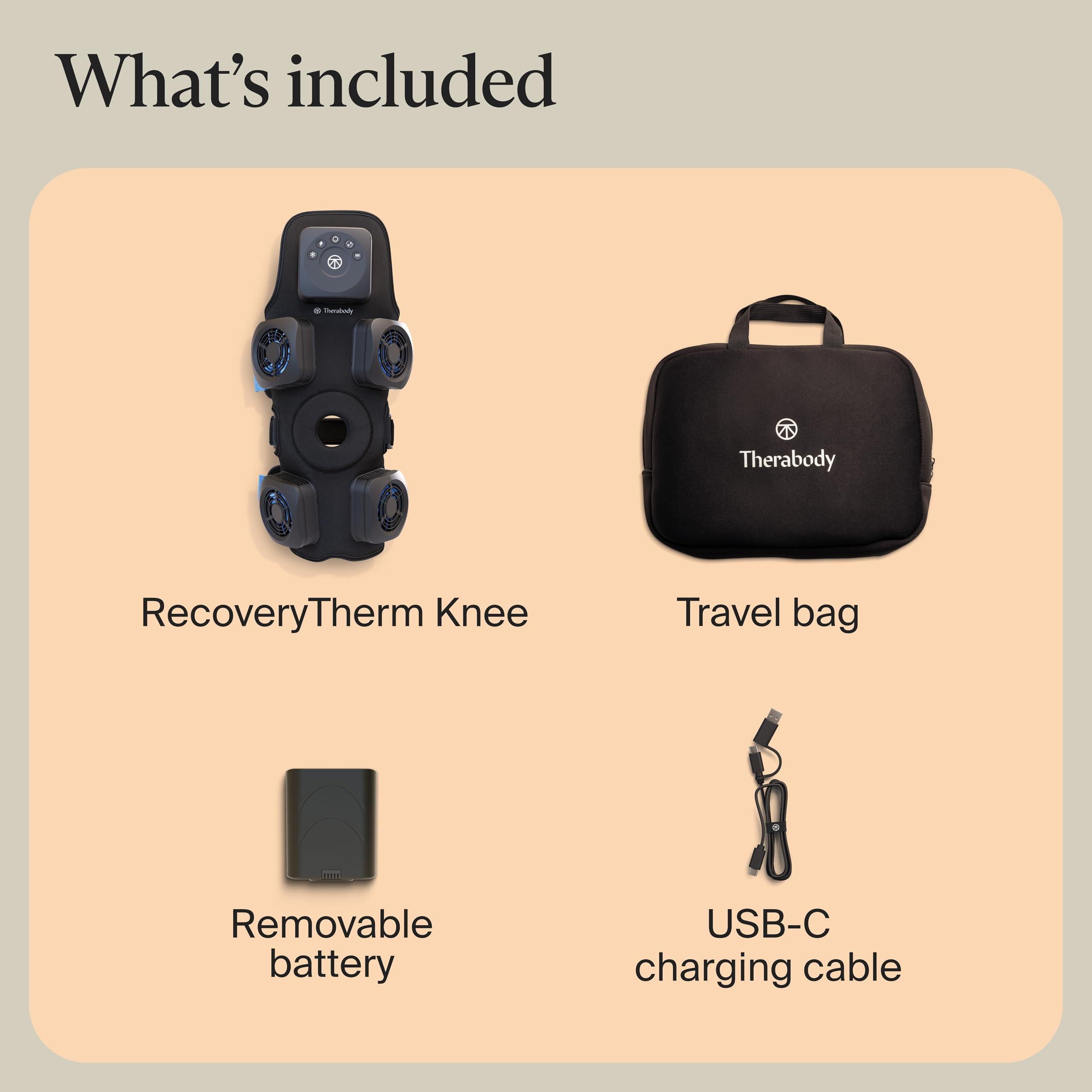 TheraGun TheraGun RecoveryTherm Knee - Contrast Therapy Wrap - Hot & Cold Vibration Wrap for Athletes - Advanced Contrast Therapy for Knee Pain Relief Wrap with Cryothermal Technology - One Size Fits All