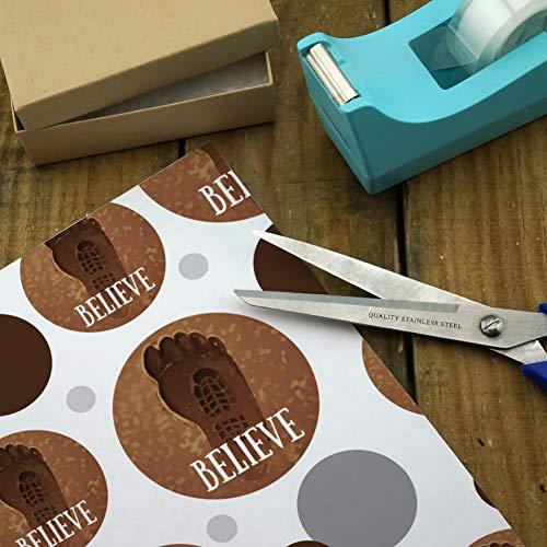 GRAPHICS & MORE GRAPHICS & MORE Bigfoot Sasquatch Believe Foot Print Gift Wrap Wrapping Paper Roll