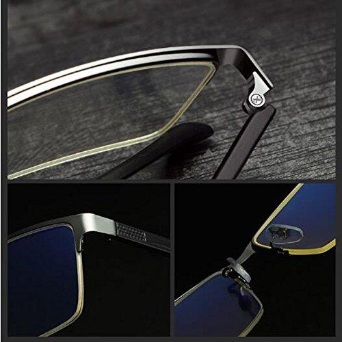 Huicai Huicai Unisex Glasses Filter Blue Light UV400 Semi-rimless Retro Computer Metal Frame glasses