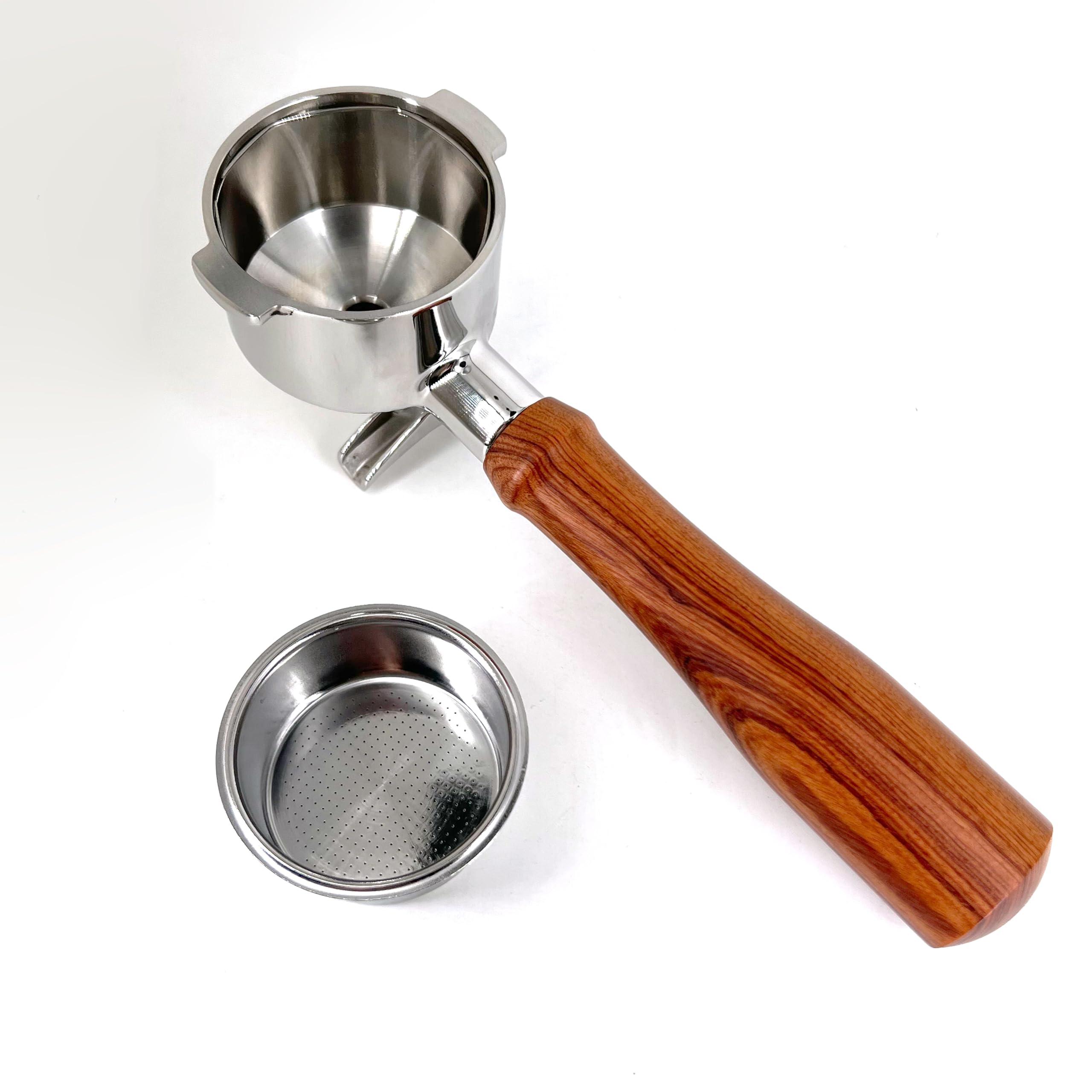 NEOUZA NEOUZA Espresso Portafilter 51mm Compatible with DeLonghi Stilosa ECP31.21 ECP33.21 ECP35.31 Coffee Machine Non-pressurized Basket, Double Spouts (2 Ears)