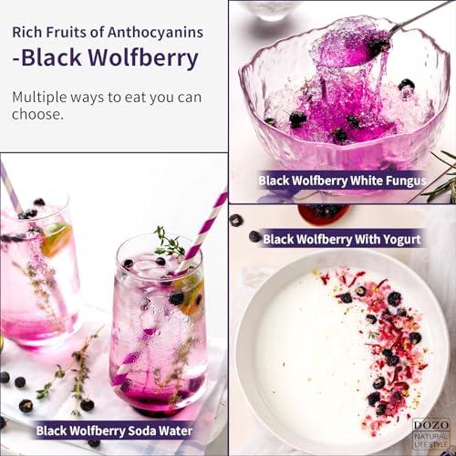 DOZO DOZO Black Goji Berry Black Wolfberry | Dried Goji Berries Fruit Wild Natural Black Goji Berry Tea Fruit Anthocyanin Non-GMO No Additives 10.5oz/300g