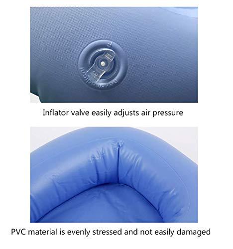 MHKGIOA MHKGIOA Portable Air Inflation Toilet for Paralysis & Bedridden People - Washable Bedpan for Man and Woman with Air Pump(Blue)