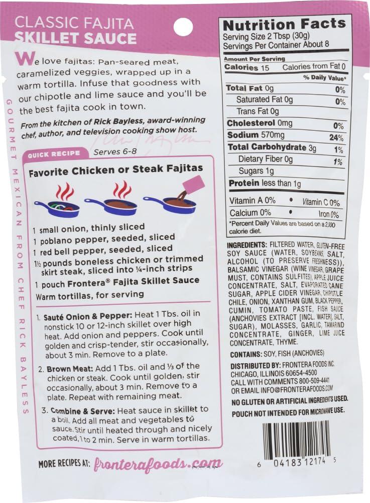 Frontera Classic HAO BOSCH Frontera Classic Fajita Skillet Sauce (6 Items Per Order)