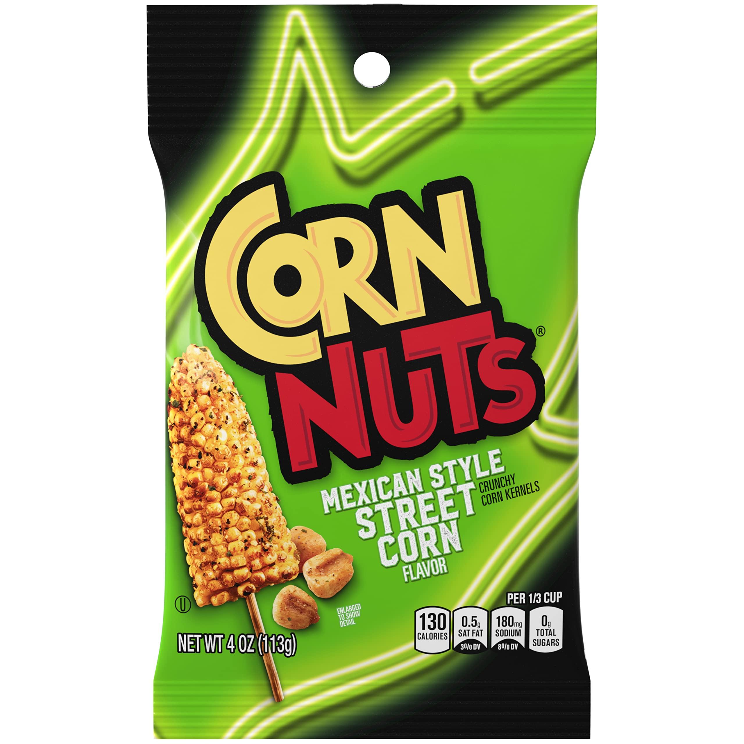 Corn Nuts CORN NUTS Mexican Street Corn Flavored Corn Kernels, Crunchy Corn Snacks, Snack Box, Variety Packs Food for Adults, 4oz. (Pack of 12)