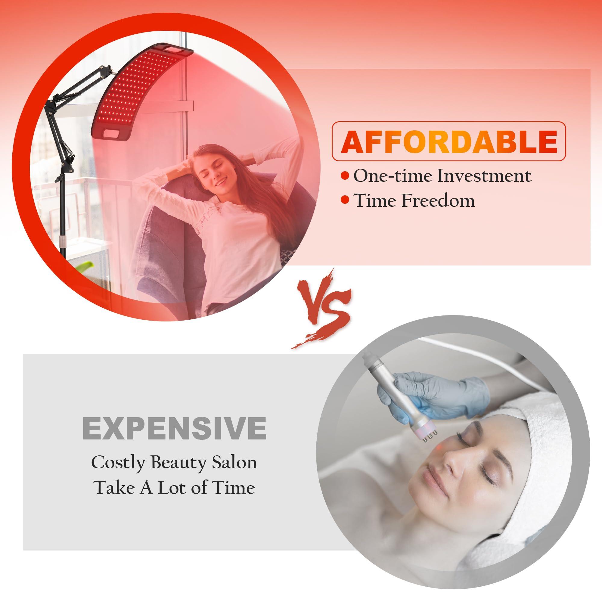 SAVILER SAVILER Red Light Therapy, Red Light Therapy for Face and Body with Adjustable Stand, Red Light Therapy for Panel, 660nm & 850nm Infrared Red Light Therapy Device at Home Use