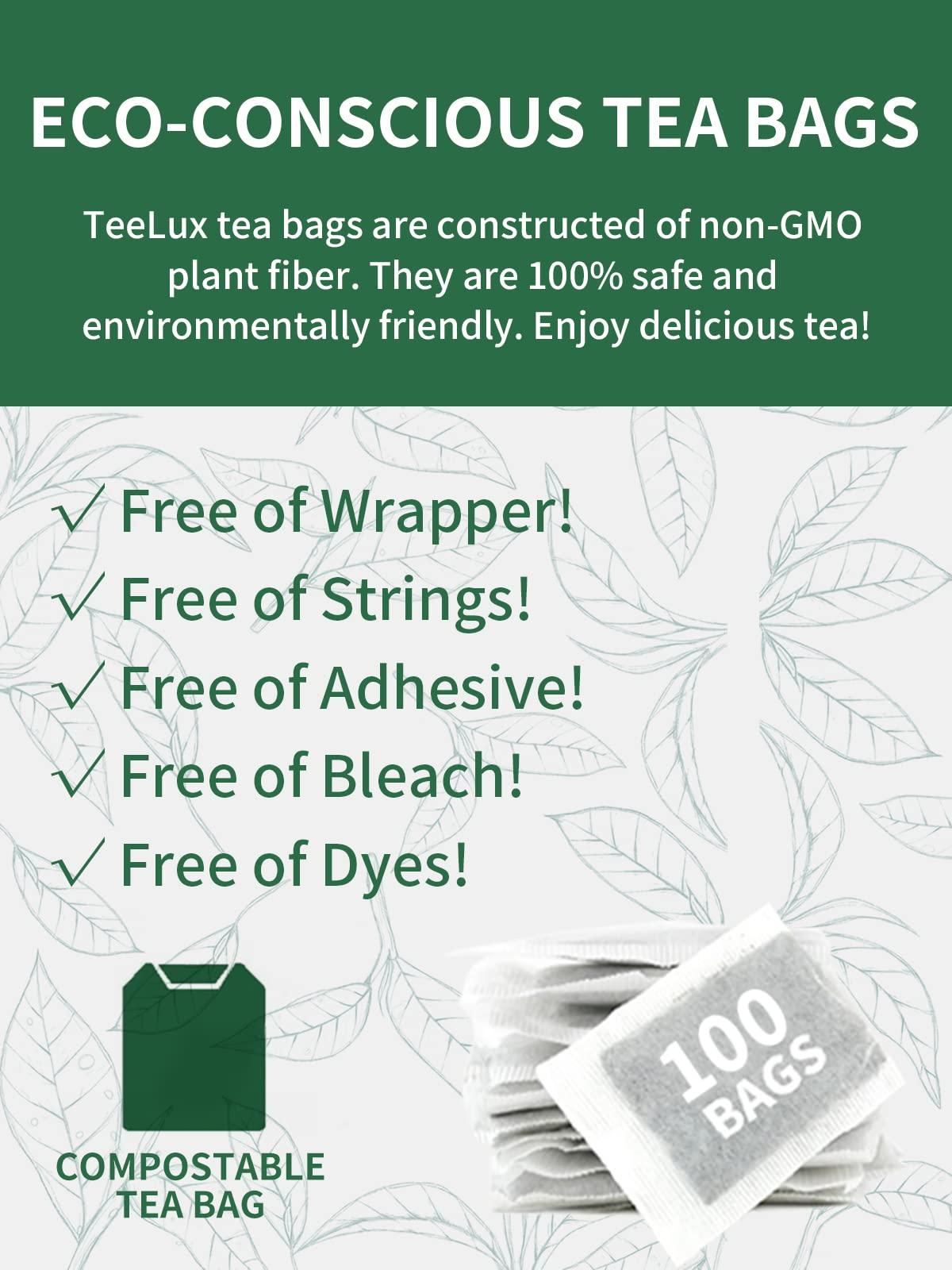 TeeLux TeeLux Lapsang Souchong Tea Bags, Premium Smoked Black Tea, Caffeinated, 100 Count Tea Bags for Hot & Iced Tea