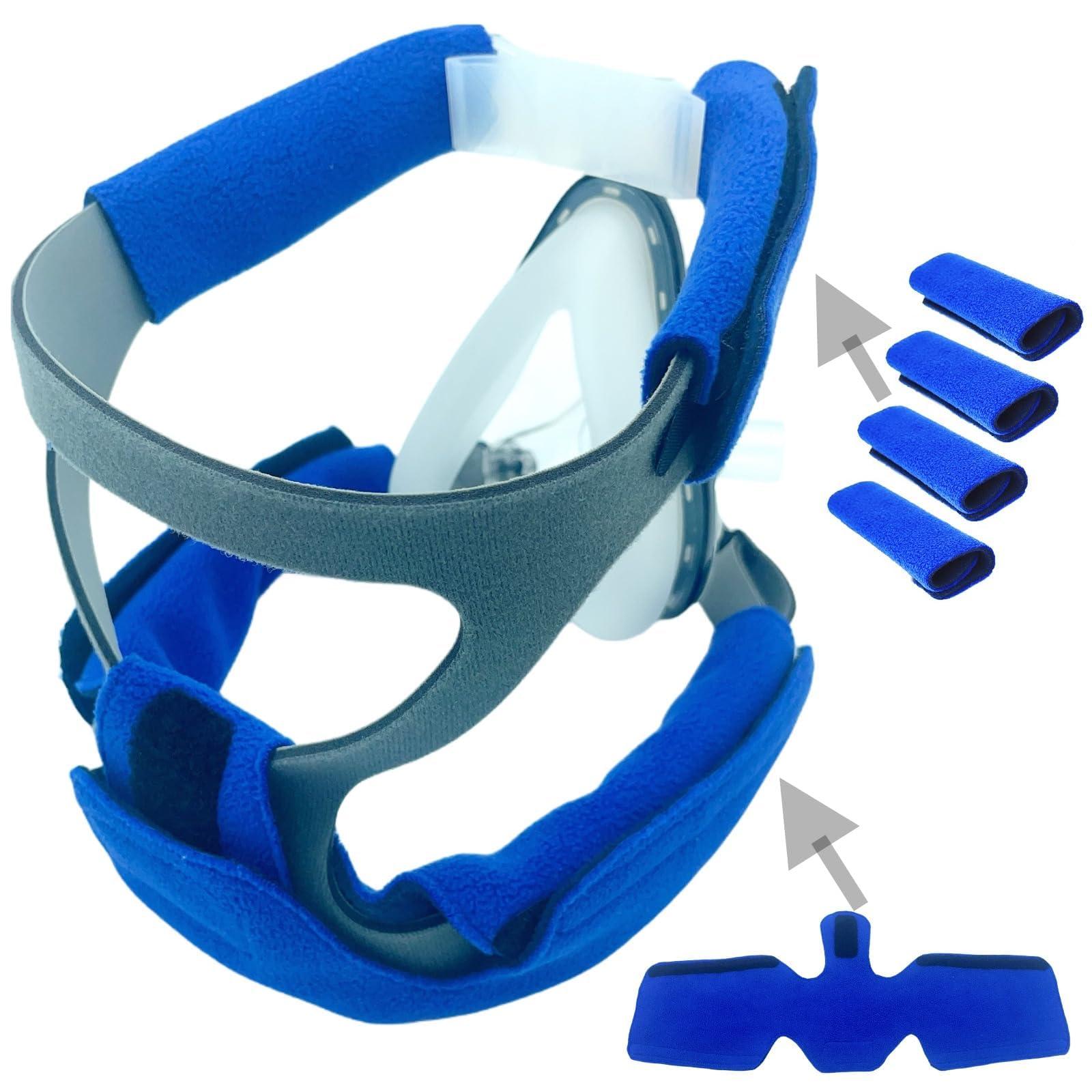 playWooWgo 4 Packs CPAP Strap Covers +1 Pack Neck Comfort Pad CPAP Mask Cover Compatible with Full CPAP Mask to Reduce Headgear Pressure and Cheek Red Marks Extend CPAP Strap Useful Life for CPAP Supplies