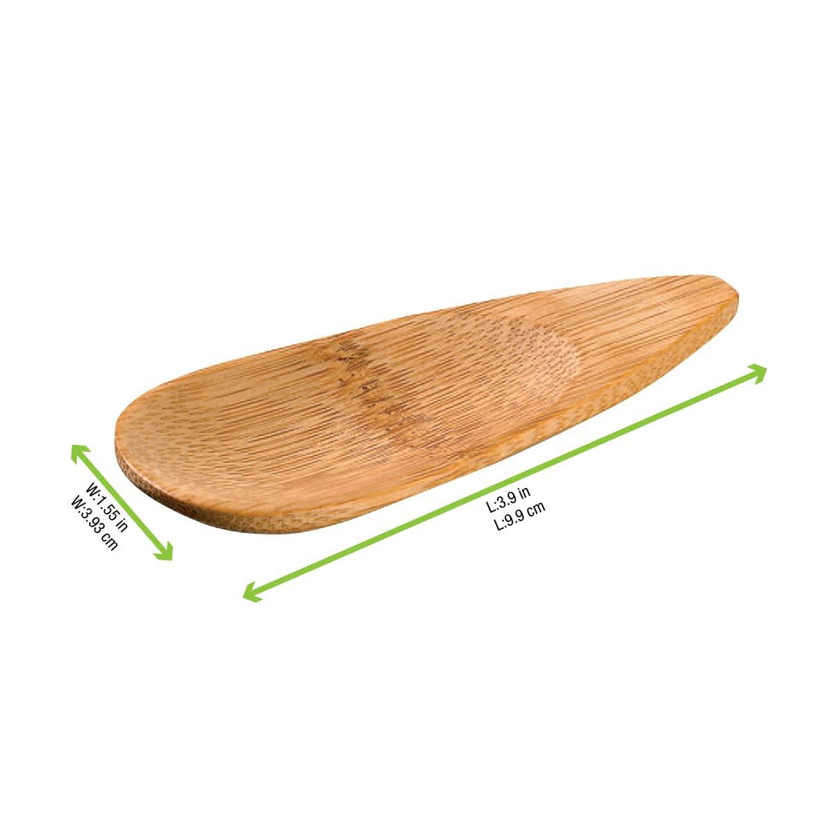 PacknWood PACKNWOOD 209B PATTAYA - Bamboo Tasting Spoon - Bamboo Mini Tasting Spoons - Biodegradable & Compostable Tasting Spoons - Mini Disposable Bamboo Serving Spoons - 3.9\" Length (Case of 144)