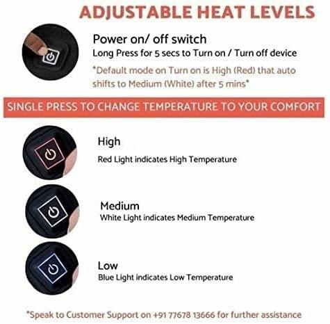 sainio sainio 3 in 1 Electric Heating Pad for Knee Pain Relief (Black) | Ideal for Knee, Elbow