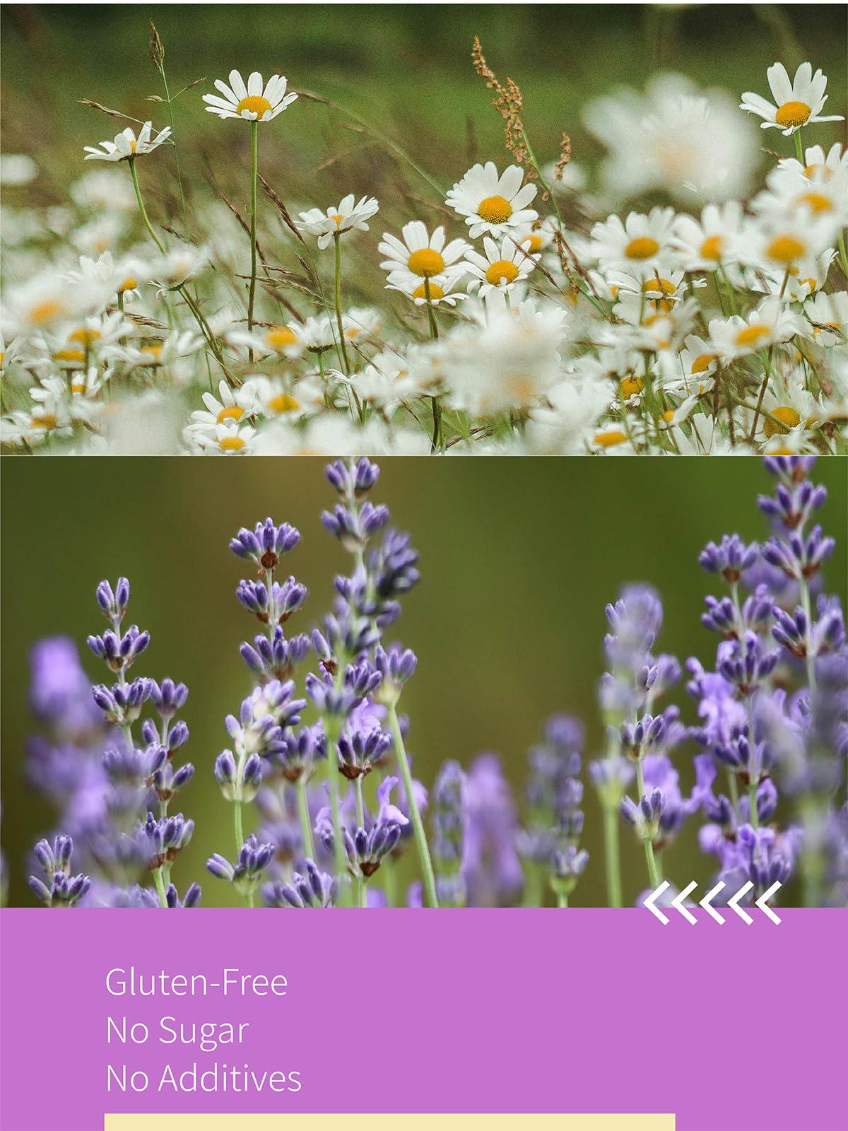 HYNTMYT HYNTMYT Chamomile & Lavender Tea, Blend of Chamomile, Lavender, and Lemon Balm, Soothing & Aromatic, Caffeine Free, 120 Count