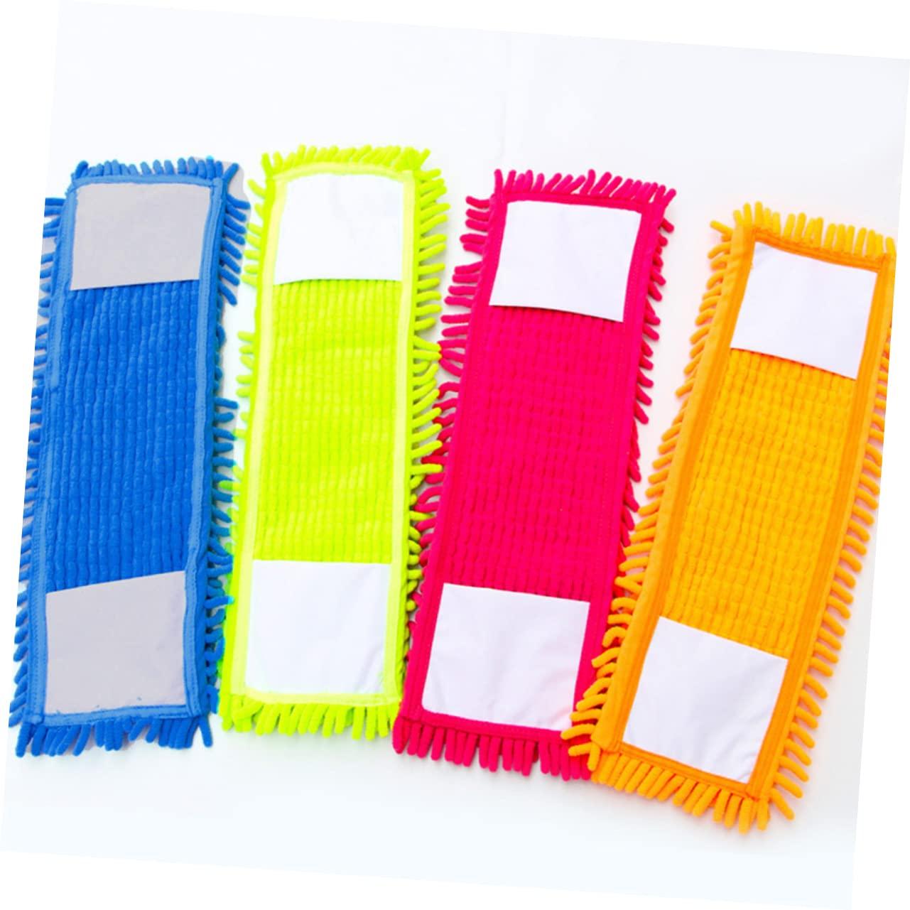 BESPORTBLE Microfiber Mop Pads, 2pcs Washable Mop Pads Reusable Replacement Mop Pads Flat Replacements Heads for Wet Or Dry Floor Cleaning and Scrubbing, 15.6inch