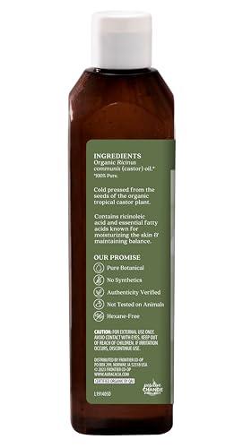 Aura Cacia Aura Cacia Organic Castor Oil, 16 fl. oz., Skin Care, Hair Care, Massage, Moisturizes Skin, Creates Healthy Skin Barrier