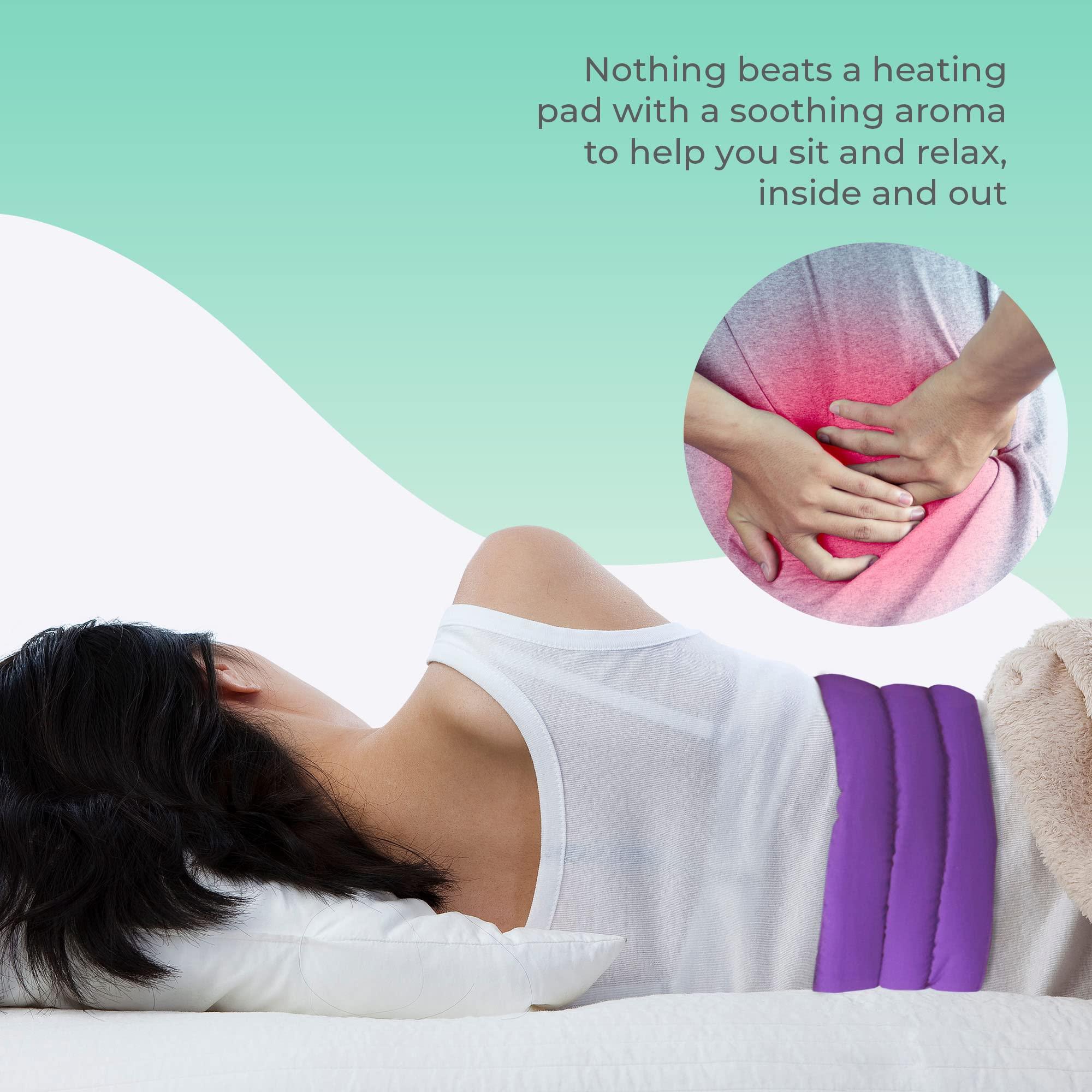 MY HEATING PAD Microwavable Heating Pads for Lower Back and Menstrual Cramps - Moist Microwave Heating Pads for Muscles and Joints - Natural Microwave Hot Packs Heat Pads for Lower Back Pain - 2 Packs Purple