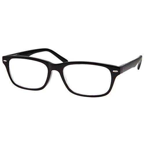 grinderPUNCH High Magnification Power Readers Slim Classic Reading Glasses 4.00-6.00 Black/6.00