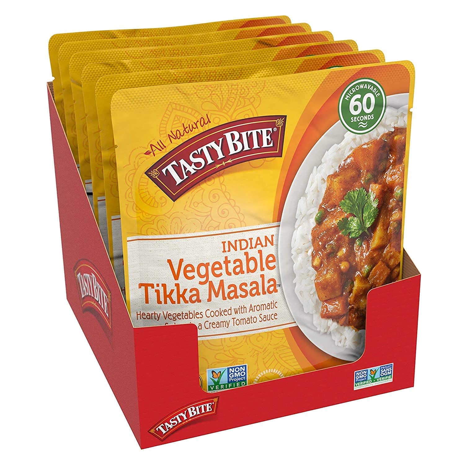 TASTY BITE Tasty Bite Indian Vegetable Tikka Masala, Microwaveable Ready to Eat Entree, 10 Ounce (Pack of 6)