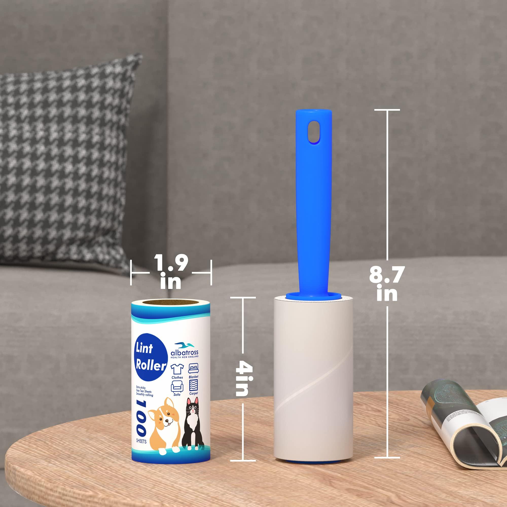 Albatross Health New England Lint Rollers for Pet Hair Extra Sticky, 200 Sheets Lint Rollers for Pet Hair Removal, Dog and Cat Lint Remover for Clothes, Furniture, Carpet
