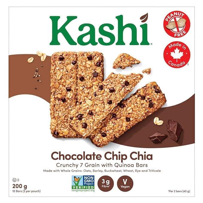 Generic Kashi Seven Grain with Quinoa bars Chocolate Chip Chia Non-GMO, 200g/7.1oz (Pack of 2) Shipped from Canada