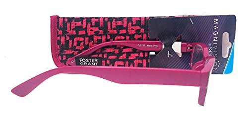 Foster Grant Foster Grant Magnivision Reading Glasses w Case Adelle Pink Spring Hinges +2.50