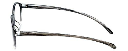 Calabria Calabria R770 Designer Unisex Oval Reading Glasses Black Clear Fade + 3.50 57 mm