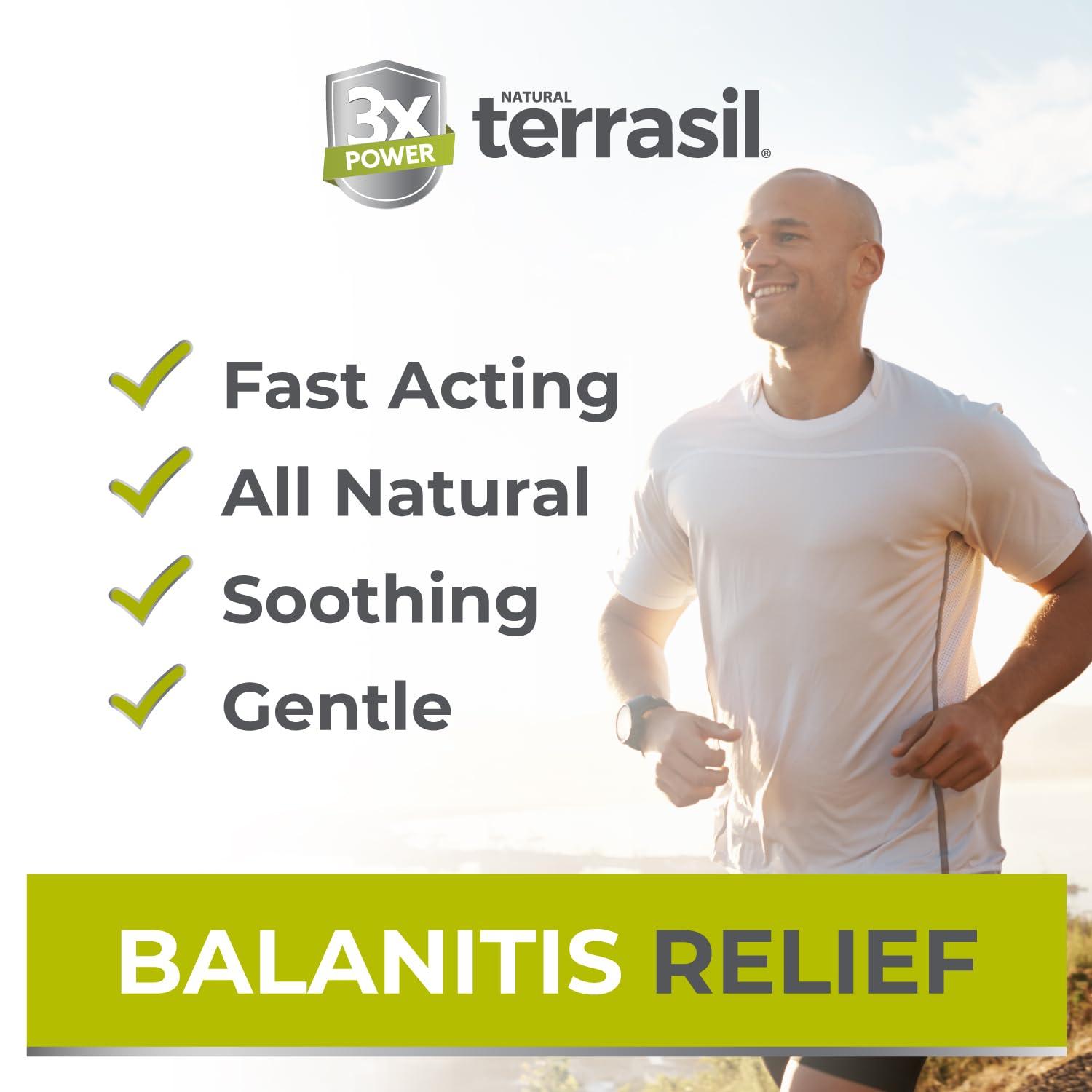 terrasil terrasil Balanitis Relief - Balanitis Treatment for Men, Natural Soothing Foreskin Ointment for Relief from Symptoms of Irritation, Itch, and Inflammation. Dermatologist Tested (.5oz)