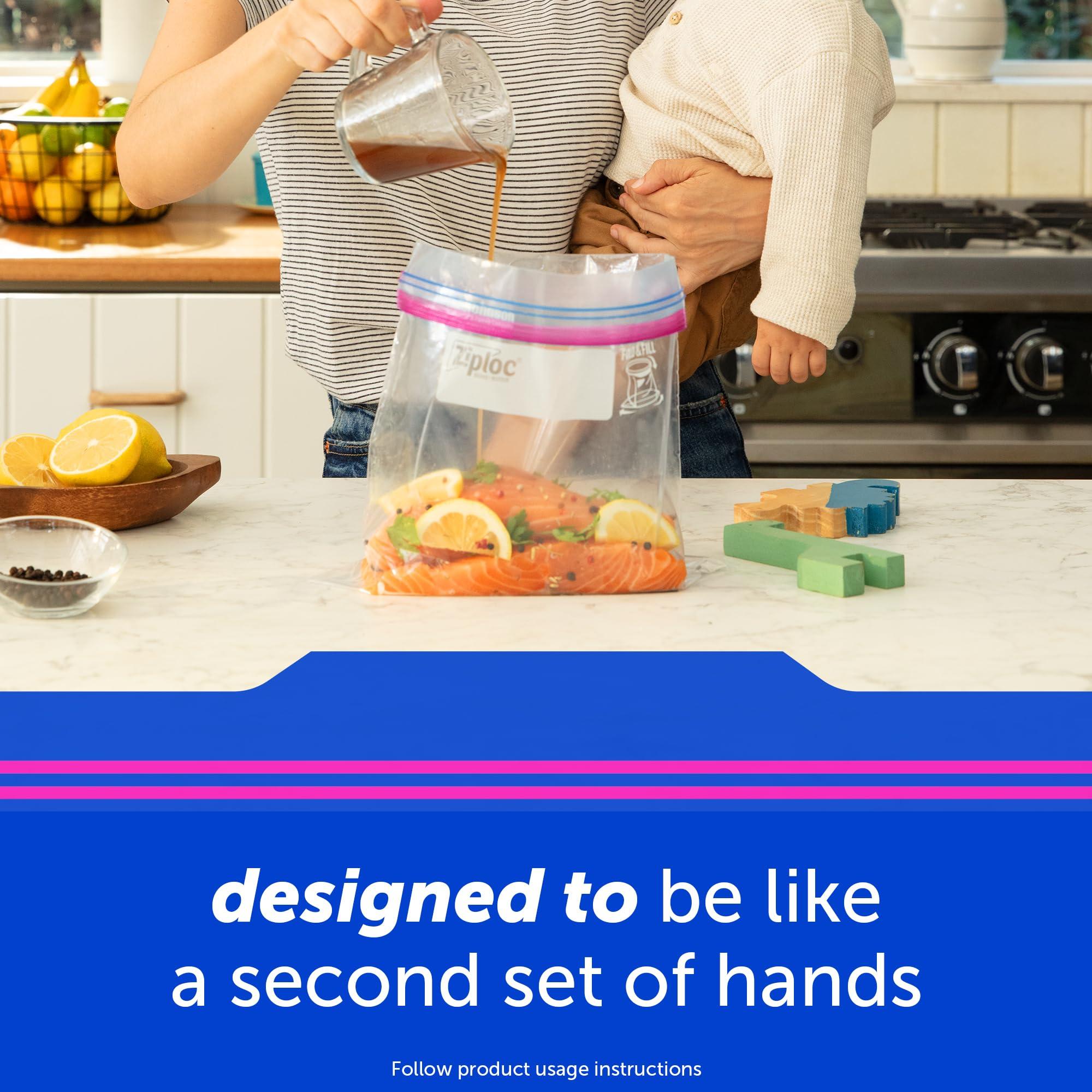 Ziploc Ziploc Gallon Food Storage Bags, Stay Open Design with Stand-Up Bottom, Easy to Fill, 150 Bags Total