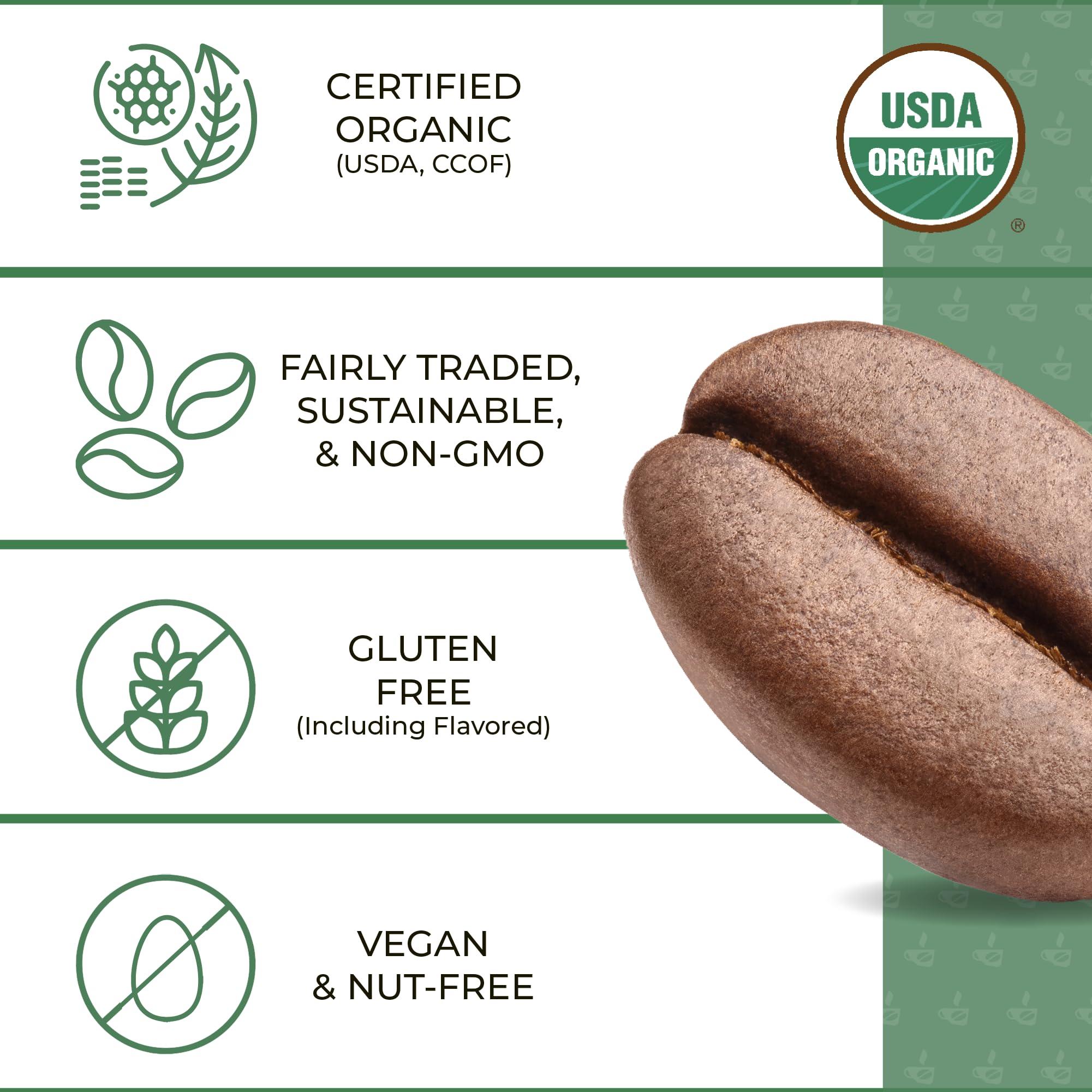 The Bean Coffee Company The Bean Organic Coffee Company Water Processed DECAF Peppermint Mocha, Medium Roast, Whole Bean Coffee, 16-Ounce Bag