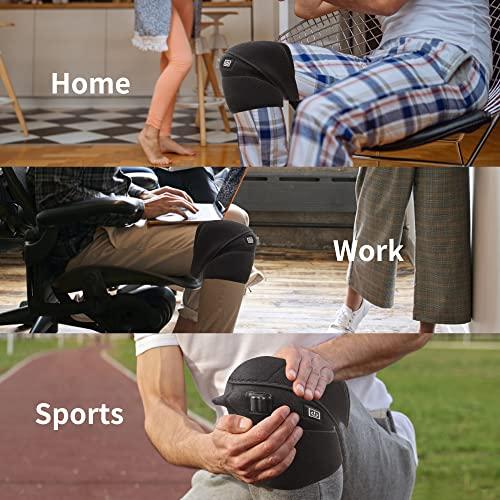 WooTshu WooTshu Heated Knee Brace Knee Heating Pad for Arthritis Pain Relief, 3 Temperature Control Thermal Therapy for Joint Soreness Swelling Cramps Rheumatism