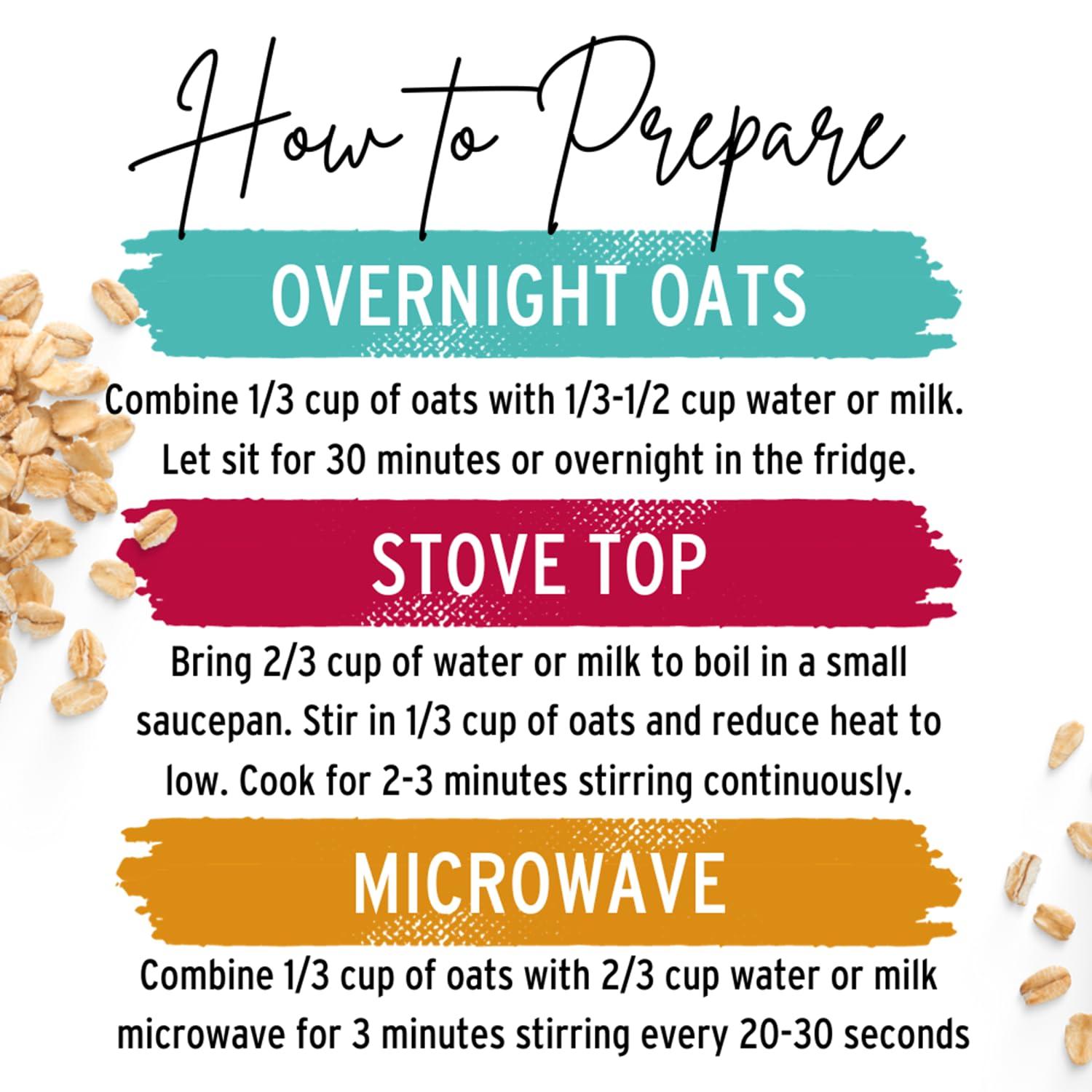 Wildway Wildway Organic Rolled Oats, Overnight Oats | Glyphosate-Free, Gluten-Free Oatmeal | Non-GMO, Plant-Based Protein | Regenerative, Sustainable, Traceable Organic Oats | Banana Nut | 9 Oz