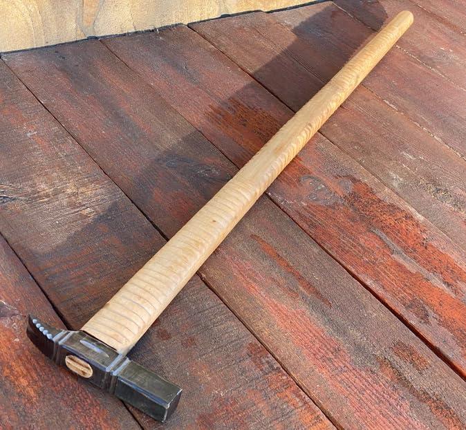 SHAIMPERIAL SHAIMPERIAL Iron Walking Stick Cane, Hiking Walking Cane Iron Forged Hammer Stick, Best Work and Walking, Full Handmade Item, Gift for Man Best Dad Gift,