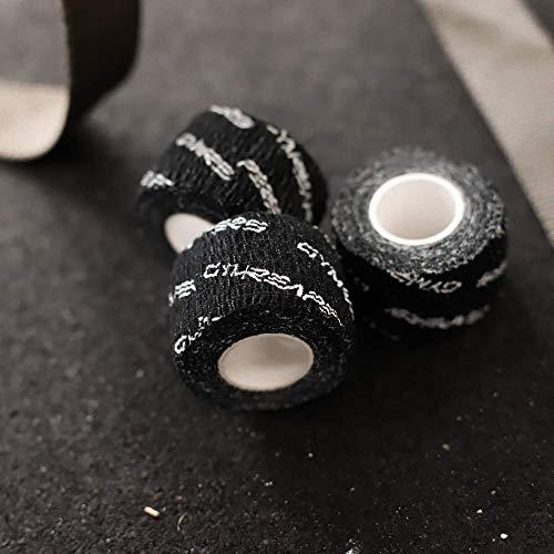 Gymreapers Gymreapers Weightlifting Adhesive Thumb Tape, Stretchy Athletic Tape Grip & Protection for Olympic Lifting, Cross Training, Powerlifting, Hookgrip (Black, 3 Rolls)
