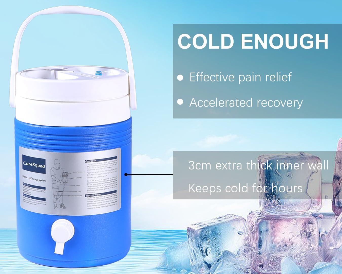 CureSquad CureSquad Ice Machine for Knee After Surgery, Cold Therapy Machine for Knee Replacement, Strong Cryotherapy Pain Relief Treatment for Post-Surgery Care, ACL, MCL, Swelling, Sprains, and Other Injuries