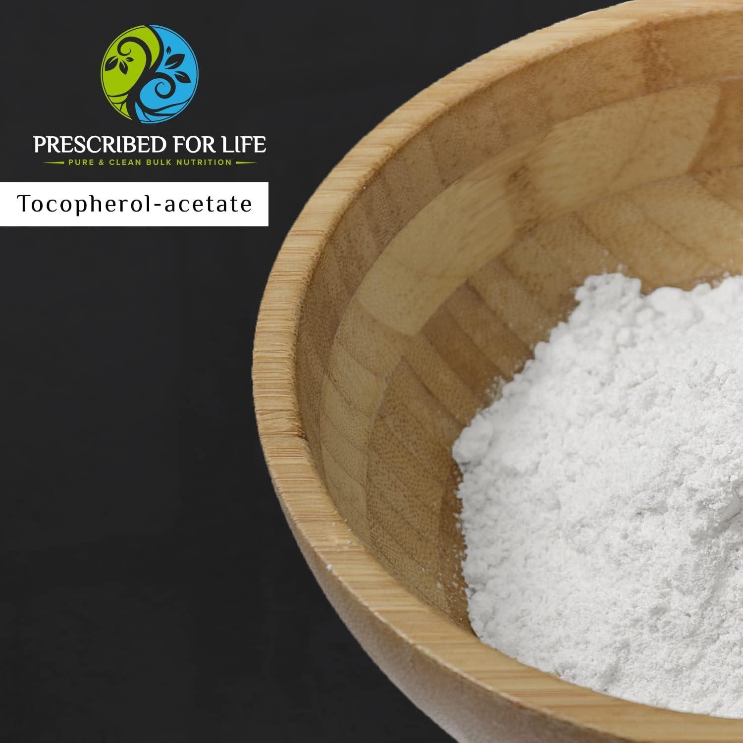 Prescribed For Life Prescribed For Life Tocopherol Acetate Powder | Water Soluble Alpha Vitamin E | 700 IU/gm Powder | Vegan, Gluten Free, Non GMO (5kg / 11lb)