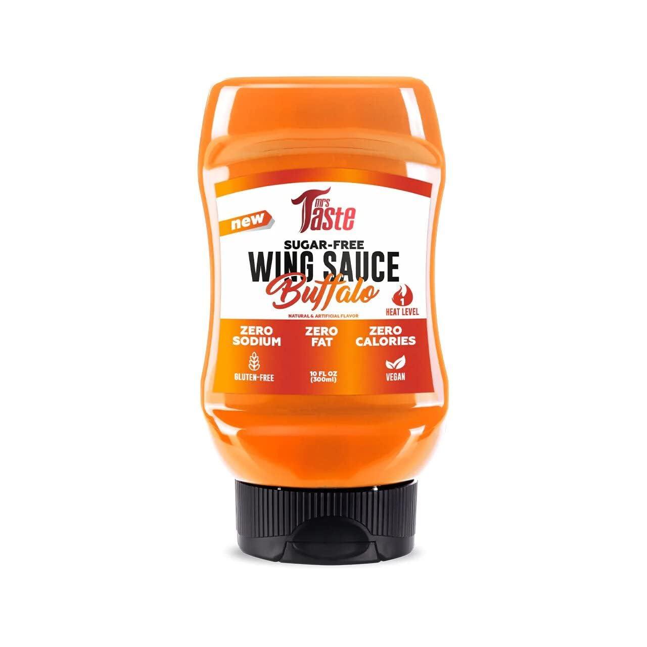 Mrs Taste Mrs Taste Sugar Free Sauce, Zero Calories, Zero Sodium, Zero Sugar, High Fiber, Keto Friendly, Paleo Friendly, Low Calorie Option, Condiments and Sauces (10 oz, Buffalo)