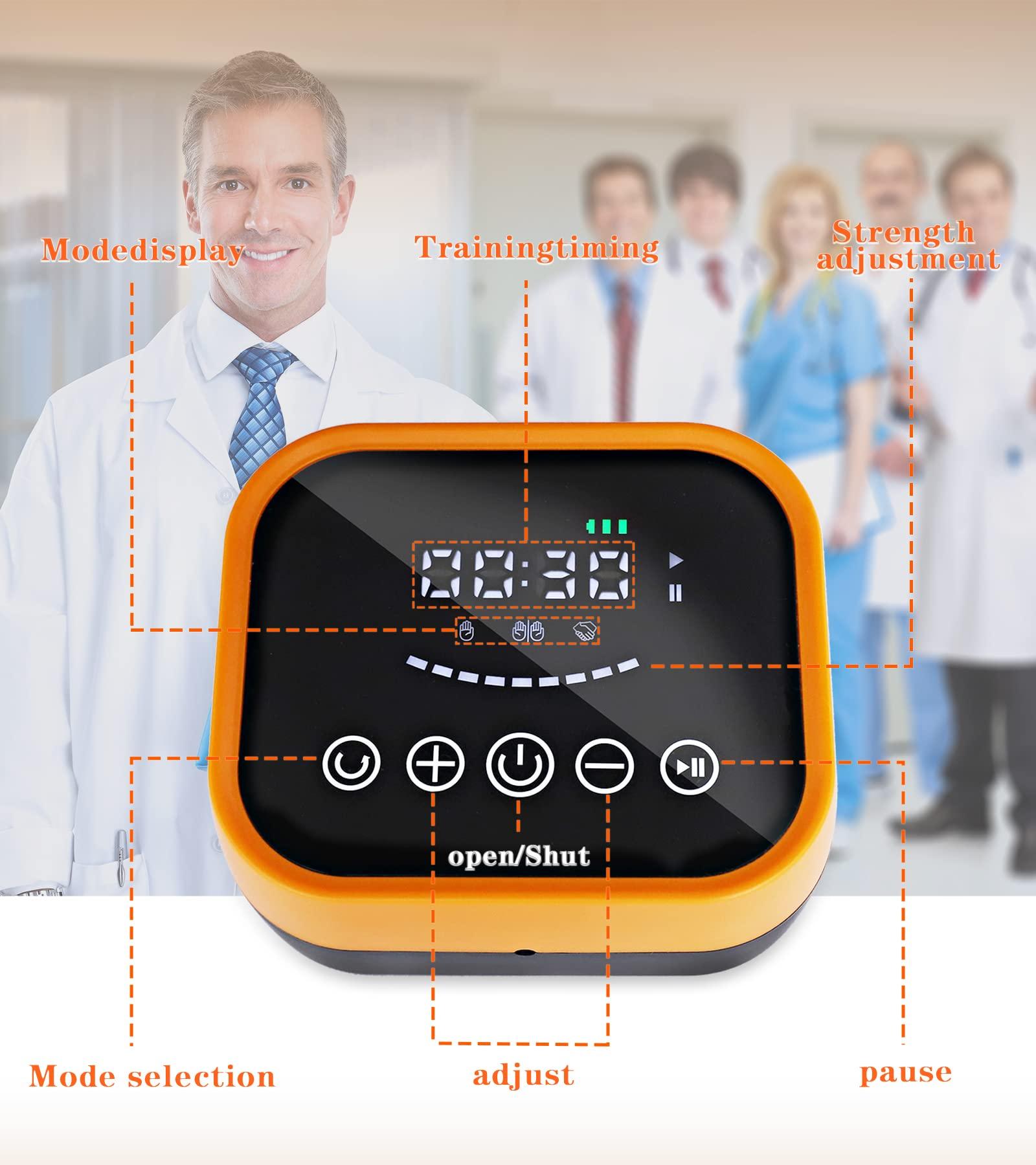 GXXZDN Rehabilitation Robot Gloves Upgrade Hemiplegia Hand Stroke Recovery Equipment with USB Chargeable and Strength Adjustment Stroke Recovery Equipment for Hand Orange (Left Hand L)