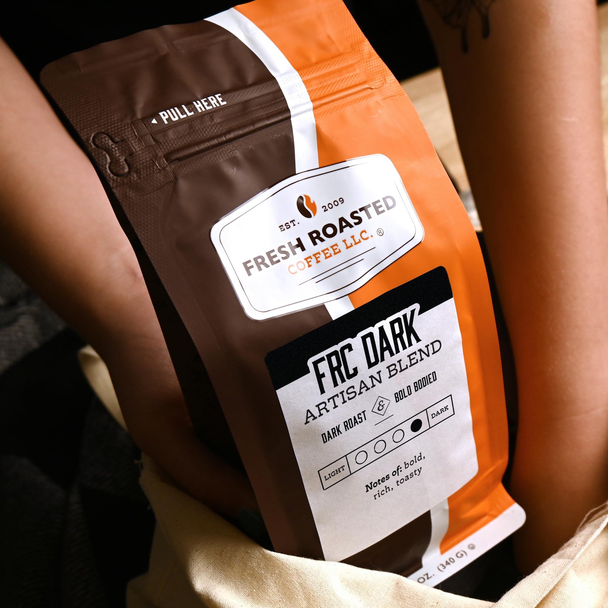 Fresh Roasted Coffee Fresh Roasted Coffee, FRC Dark Roast Blend, 12 oz, Kosher, Ground
