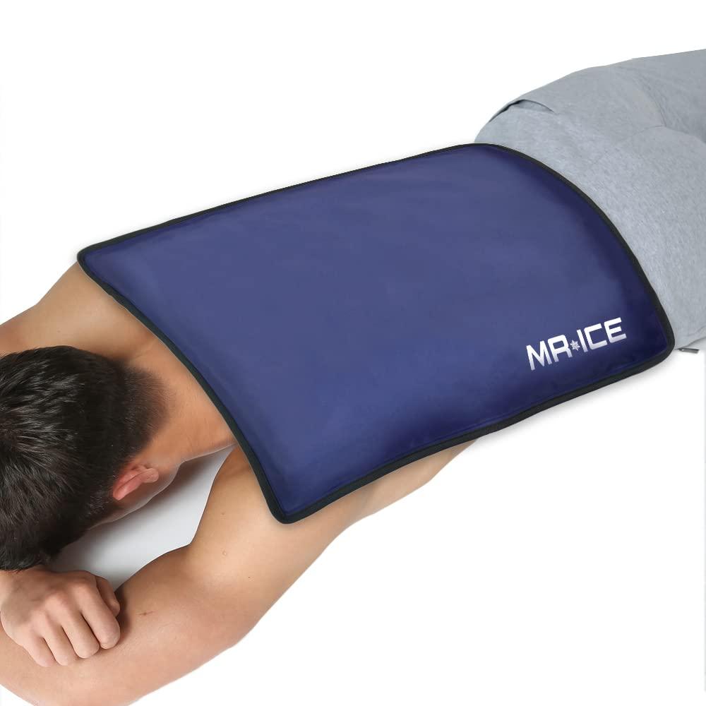 MR.ICE Extra Large Ice Pack for Injuries Reusable - Gel Cold Pack Compress Therapy for Pain and Injuries of Back, Knee, Shoulder, Hip, Ankle, Neck, Elbow, Wrist - Hot & Cold Therapy Gel Pack - 15\" x 23.4\"