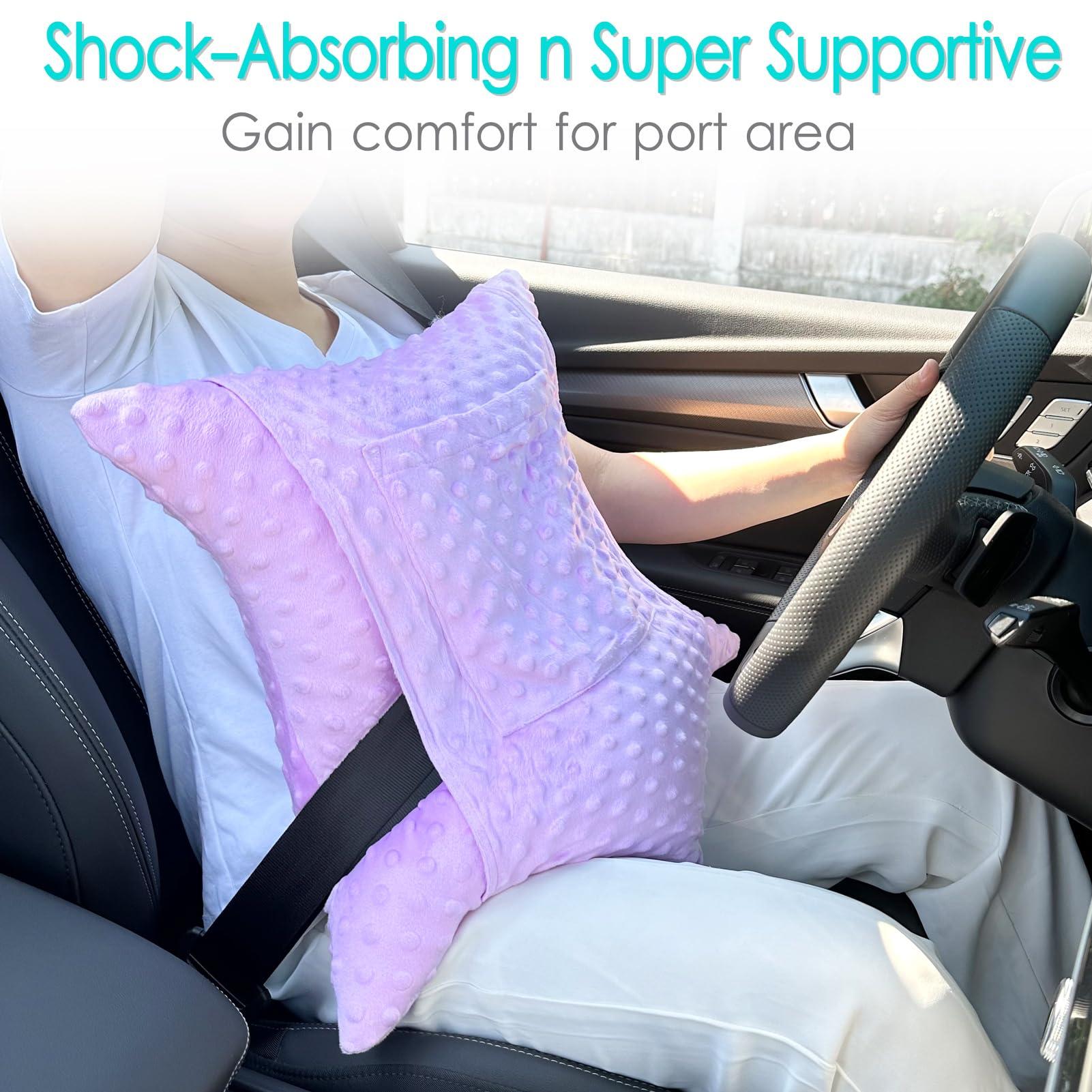 HapiPoppy HapiPoppy Star Shape Hysterectomy Pillow Hysterectomy Recovery Must Haves Gifts with 2 Pockets Tummy Pillow Abdominal Surgery Pillows Shock Absorbing Cough Cushion, Minky Dot Lavender