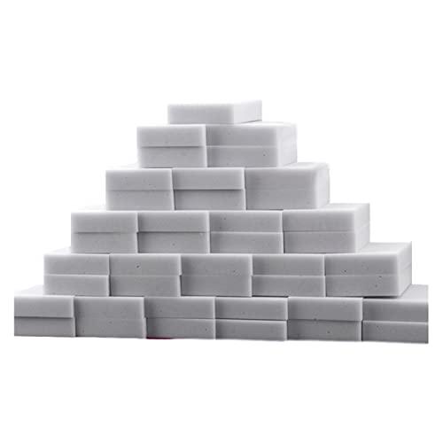 HIDIZ 200pcs/lot Gray Sponge Cleaning Kitchen Accessory 100 * 60 * 20mm (Color : 200pcs white)