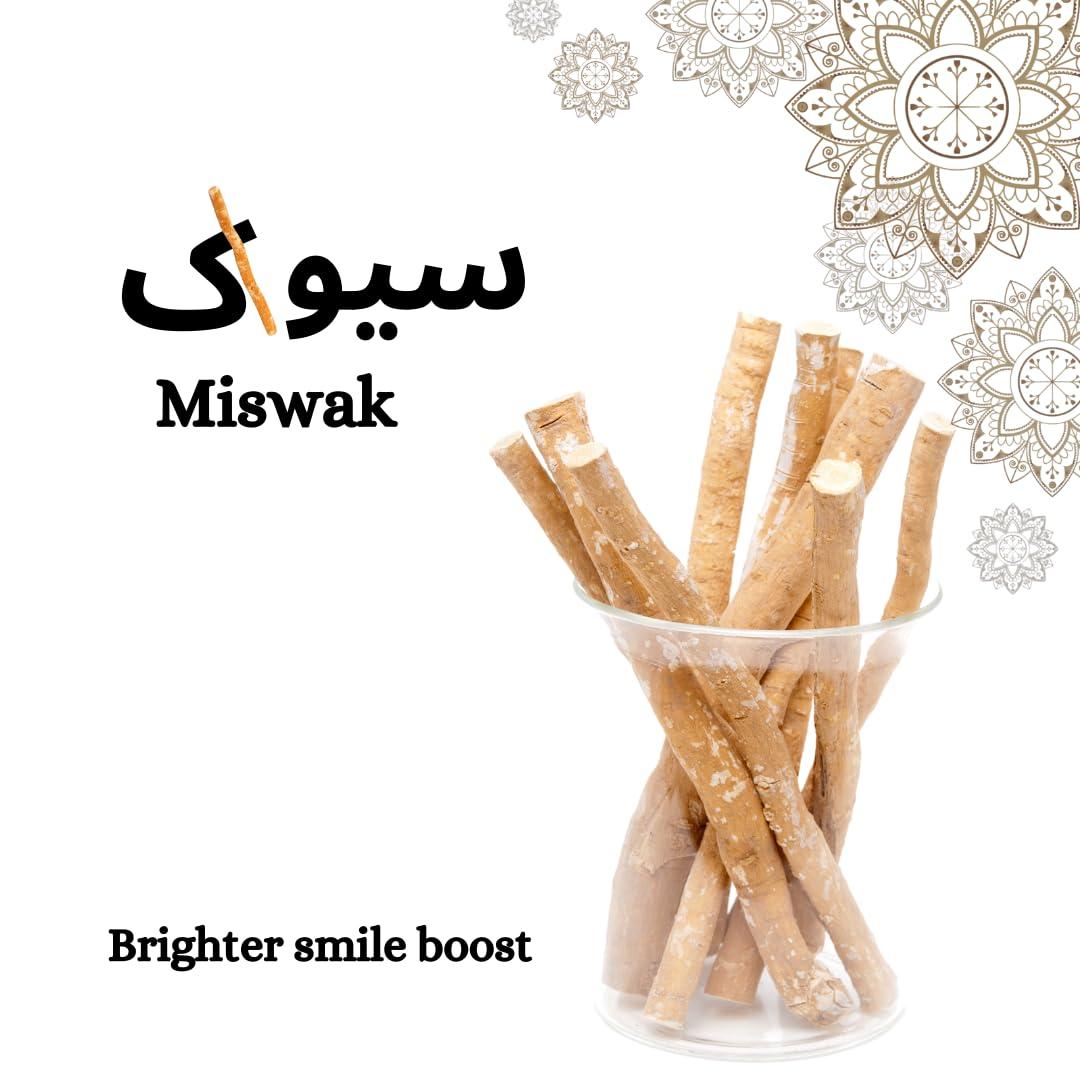 SEWAK SEWAK Miswak Siwak Sticks for Teeth Natural Herbal Vacuum Sealed Arak Peelu Natural Toothbrush (3 Tooth Stick)