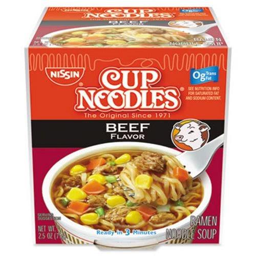 NISSIN Nissin Cup Noodles, Beef, 2.5 Oz Cup, 24/Carton