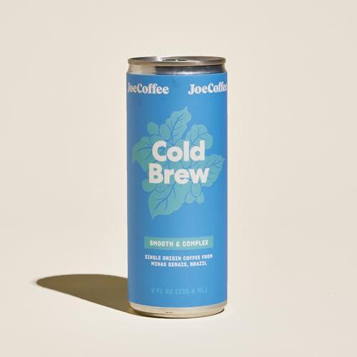 JOE COFFEE COMPANY Joe Coffee Company (NYC Roaster) Black Cold Brew Ready to Drink Coffee Cans (Pack of 12), RFA Certified, Kosher, Climate Friendly, Specialty Coffee