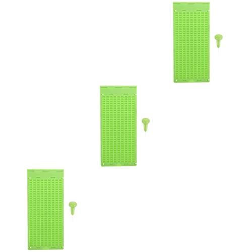 Uonlytech Uonlytech 3 Sets Braille Tablet Braille Plate Braille Fingerboard for Blind Braille Slate and Stylus Kit Braille Writing Slate and Stylus Kit Braille Writing Plate Measuring Spoon Plastic