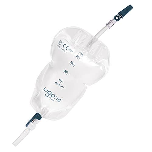 u go Ugo 4 Weeks – 1 Month of Urology Supplies Including 4 Leg Bags, 28 Night Bags, 4 Pairs of Leg Bag Straps, 4 Catheter Clips (Ugo 1C - 500ml, Short Tube, Lever Tap Leg Bags)