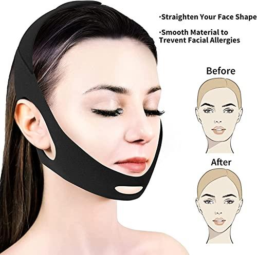 Babyfond Anti Snoring Chin Strap for Men and Women, Comfortable Chin Strap for Cpap Users, Adjustable Stop Snoring Chin Strap Snoring Solution Chin Straps to Keep Mouth Closed While Sleeping (Black)