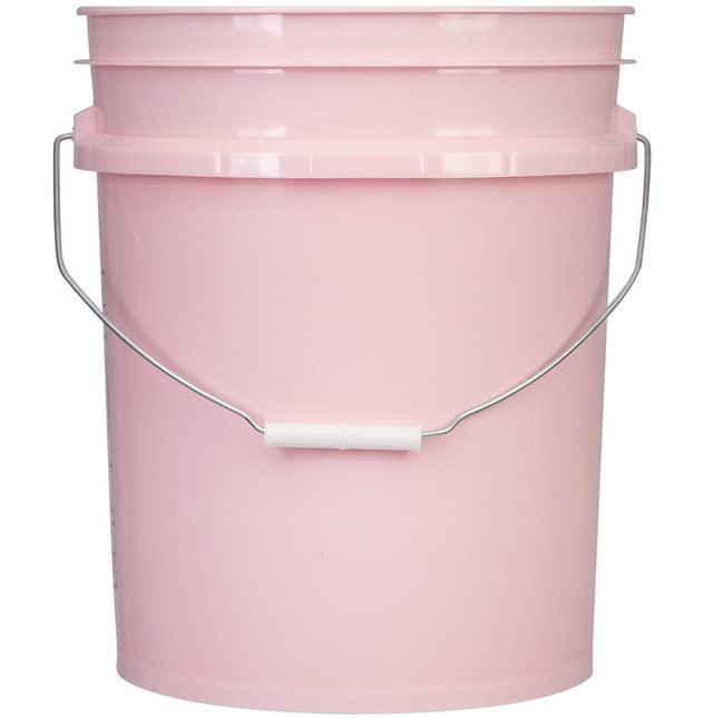 House Naturals House Naturals 5 Gallon Pink Food Grade Plastic Storage Bucket (Pack of 3) Made in USA (Pink Buckets Without Lids)