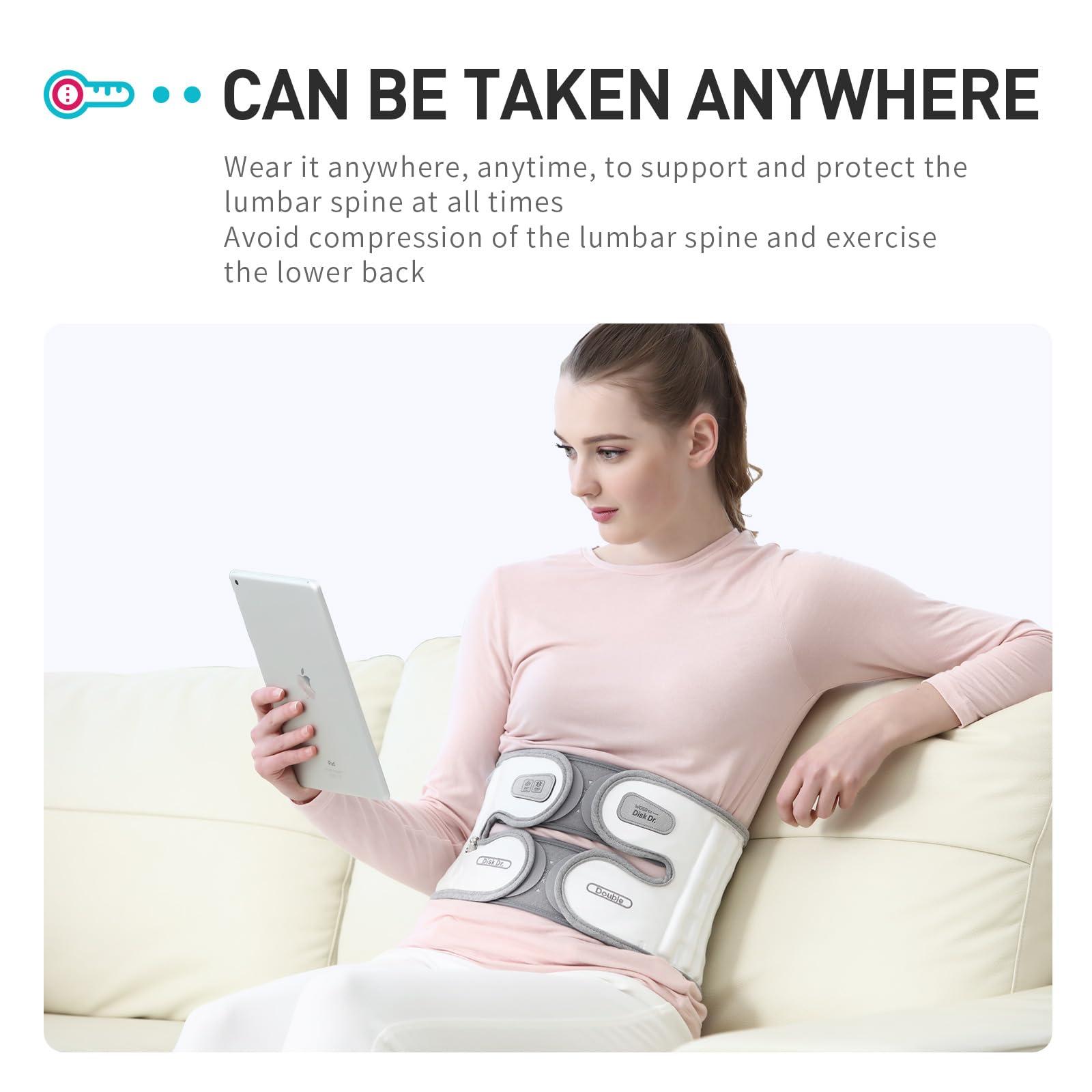 Disk Dr Disk Dr. Decompression Back Belt WG50-G2, Back Reliever W. Air Column Traction 2.0, Back Brace For Lower Back Pain Women&Men, Back Pain Belt, Back Brace Posture Corrector, Home/Work/Sport/Travel/Medical(3XL)