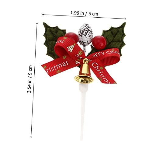 Gadpiparty Gadpiparty 20 Pcs Leaves Cupcake Toppers Christmas Cake Picks Wedding Cakes Toppers Christmas Paper Cake Decoration Dessert Topper Wedding Decor Christmas Cake Decorations Elder Food Bust