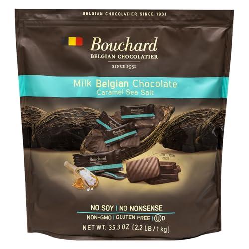 Bouchard Belgian Milk Chocolate Caramel Sea Salt Napolitains 35.2 OZ (2.2 LB/1KG)