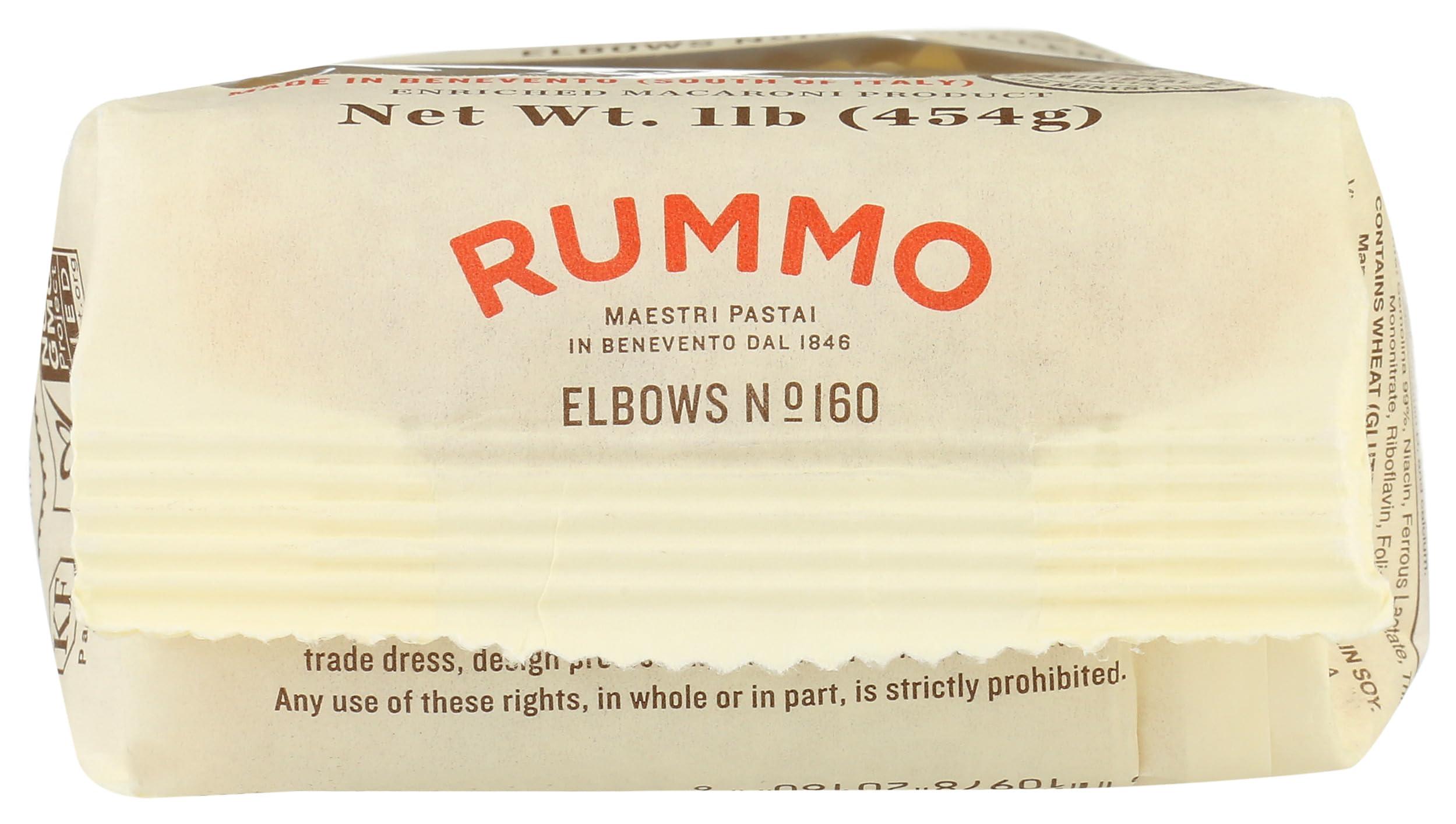 Rummo Rummo Elbows Pasta N.160 - Elbow Macaroni Pasta Noodles, Elbow Noodles, Durum Wheat Pasta, Italian Pasta, Dry Pasta - 16 Ounce (Pack of 1)